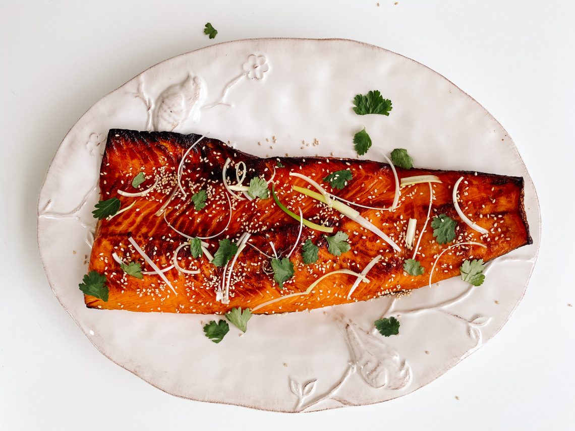 Photograph of Miso Marinated Side of Salmon