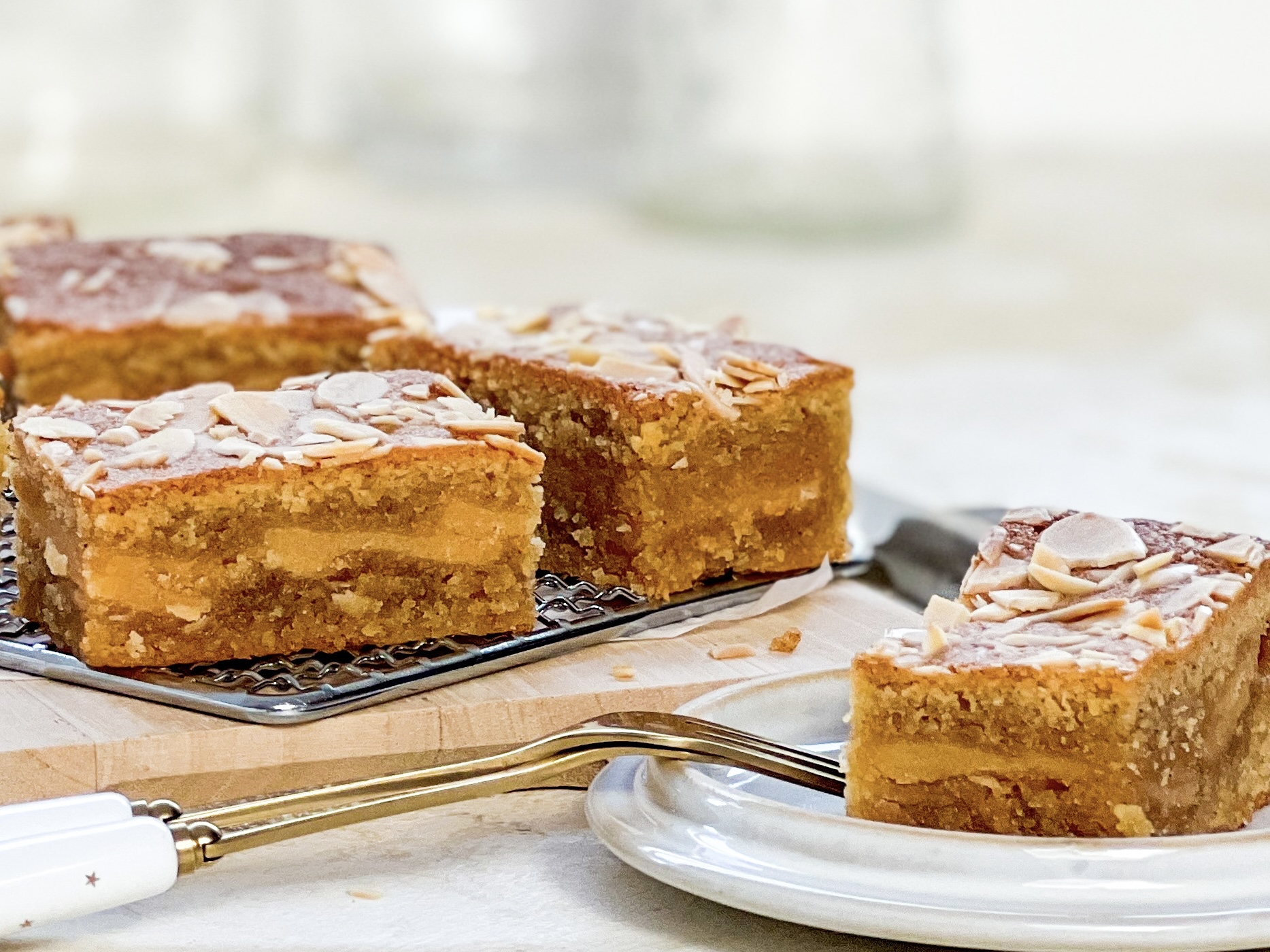 Almond Frangipane Blondies - loaves & such