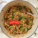 Photograph of Mexican Red Rice with Sweetcorn and Coriander