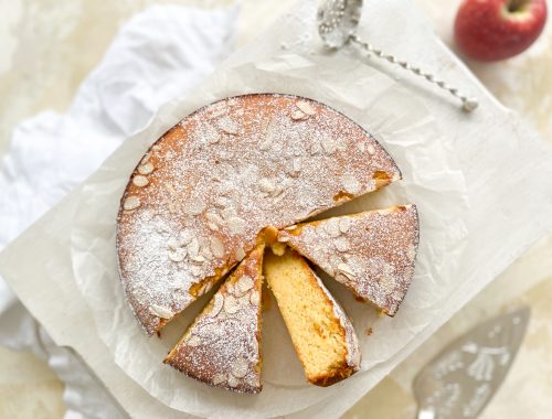 Photograph of Nigella's Almond and Apple Cake - gluten and dairy free
