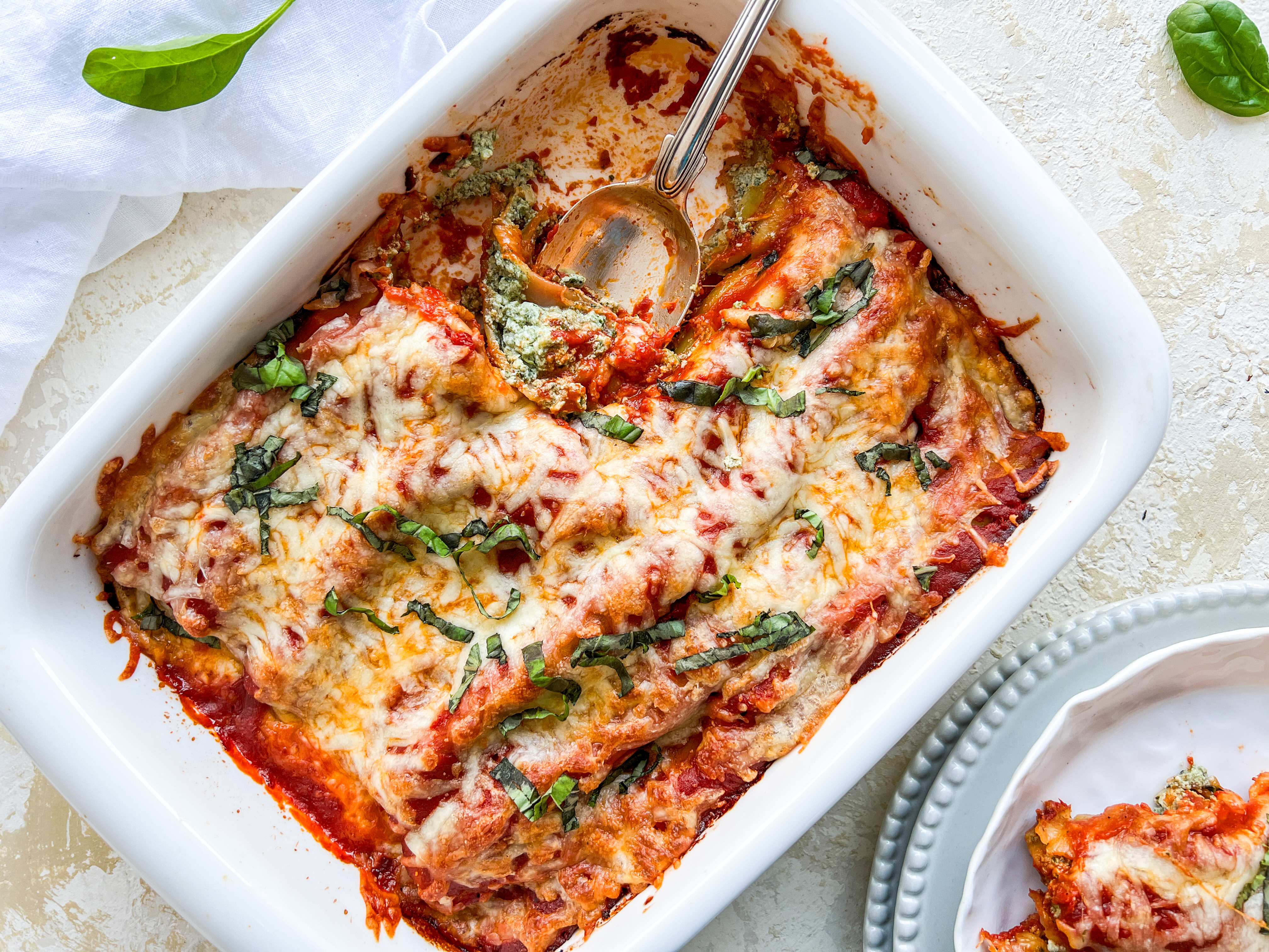 Photograph of Spinach and Ricotta Canneloni