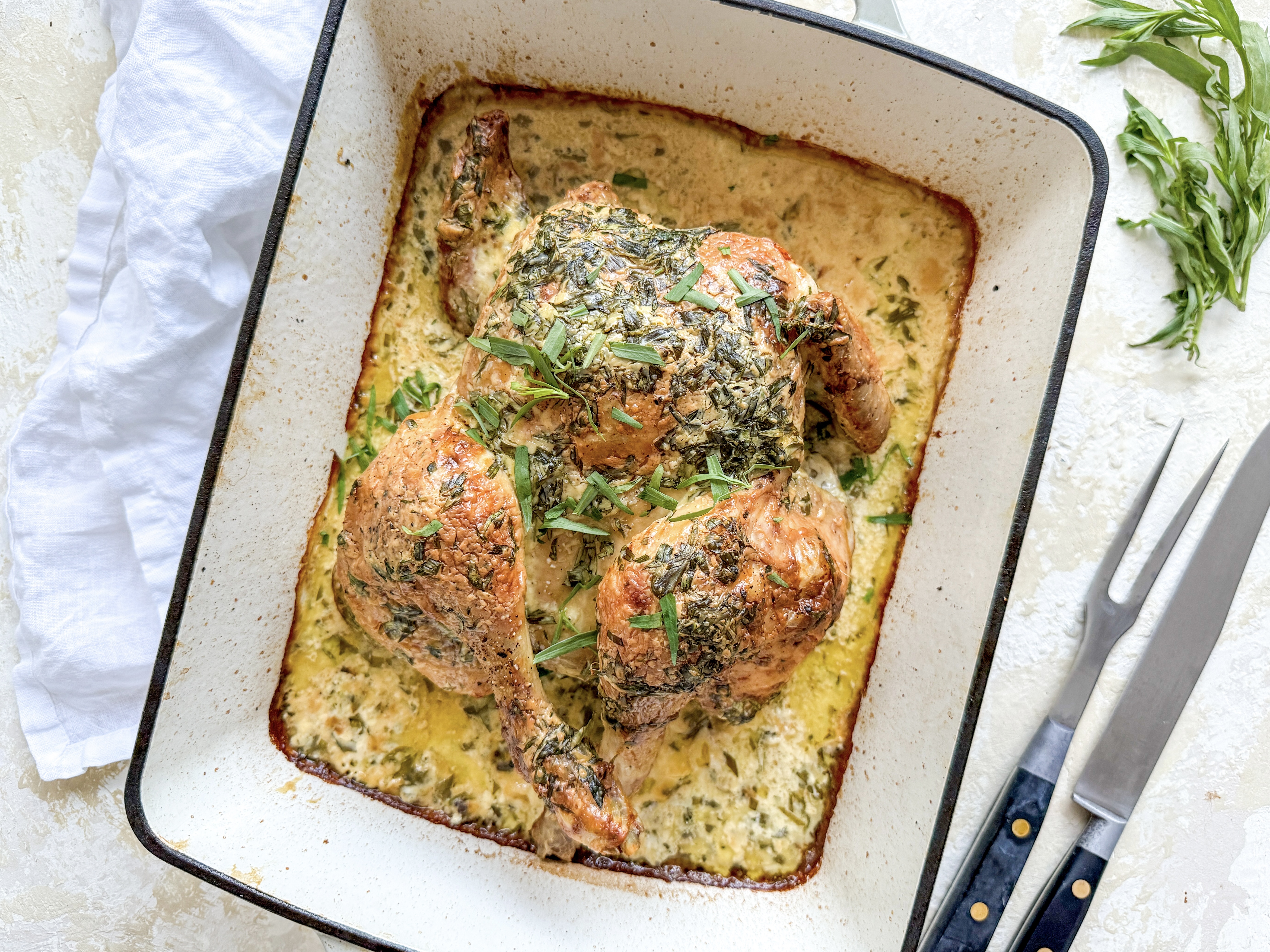 Photograph of Julius Roberts' Epic Tarragon Roast Chicken